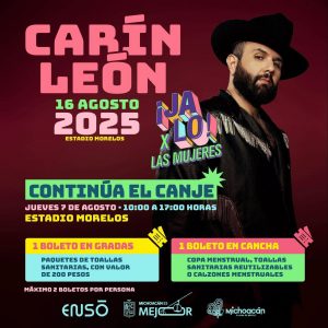 Arranca tercer día de canje para ver a Carín León en el Jalo x las Mujeres