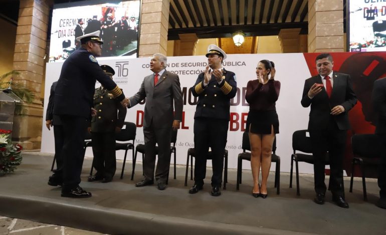 Comisión de Seguridad y Protección Civil de la 76 Legislatura reconoce a bomberos del estado