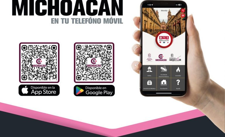 SSP lanza aplicación 911 Michoacán, tecnología avanzada para reportar emergencias