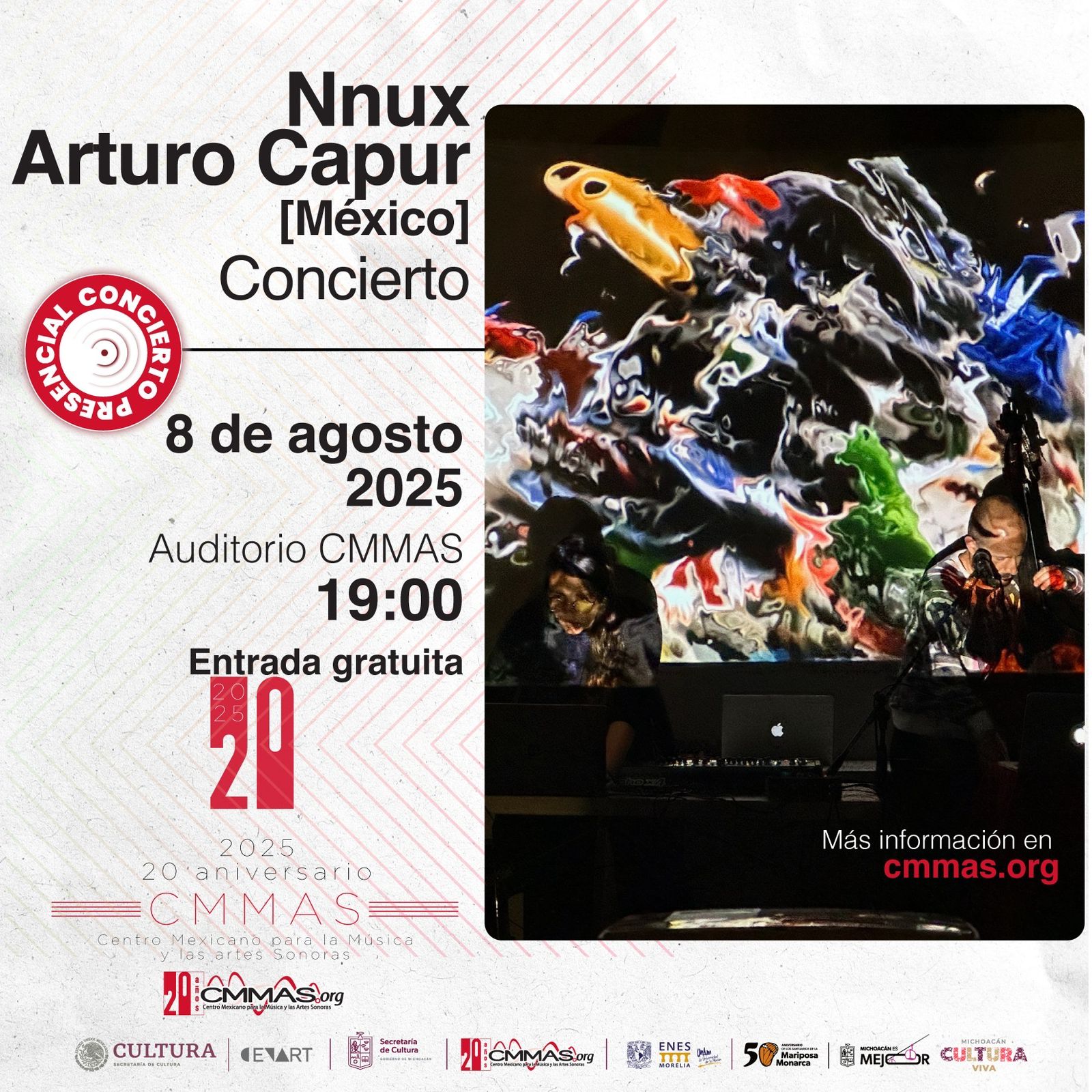Nnux y Arturo Capur ofrecerán concierto inmersivo en el CMMAS: Secum