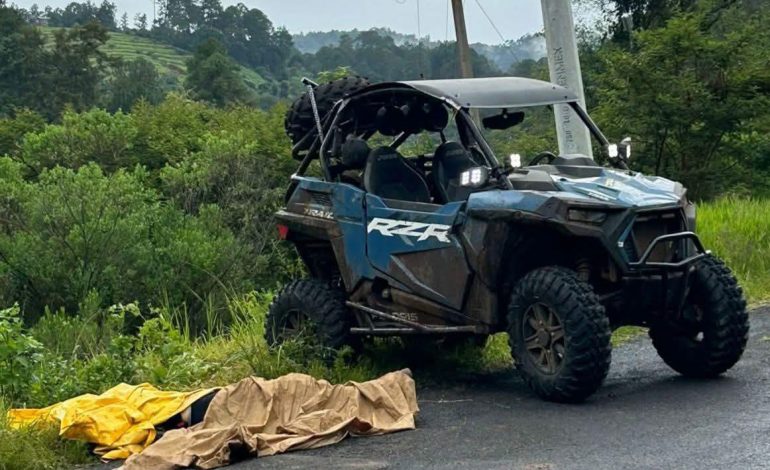Fatal accidente en Morelia-Mil Cumbres: joven conductor pierde la vida al volcar el RZR en que viajaba.