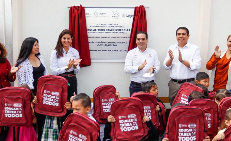 SCOP y SEE inauguran obras educativas en La Piedad