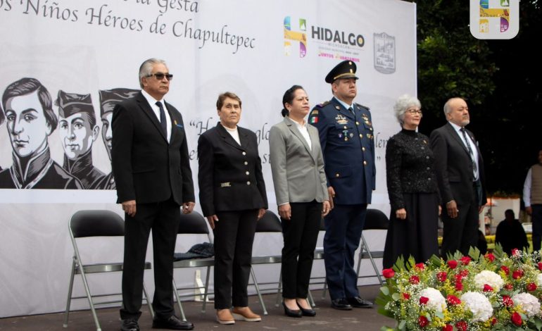 Jeovana Alcántar, encabezó el acto cívico luctuoso para conmemorar el CLXXVIII Aniversario de la Gesta Heroica de los Niños Héroes de Chapultepec.