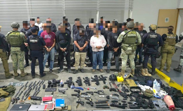 En Vista Hermosa, 38 detenidos en portación de un arma y 19 réplicas de armas de fuego: SSP