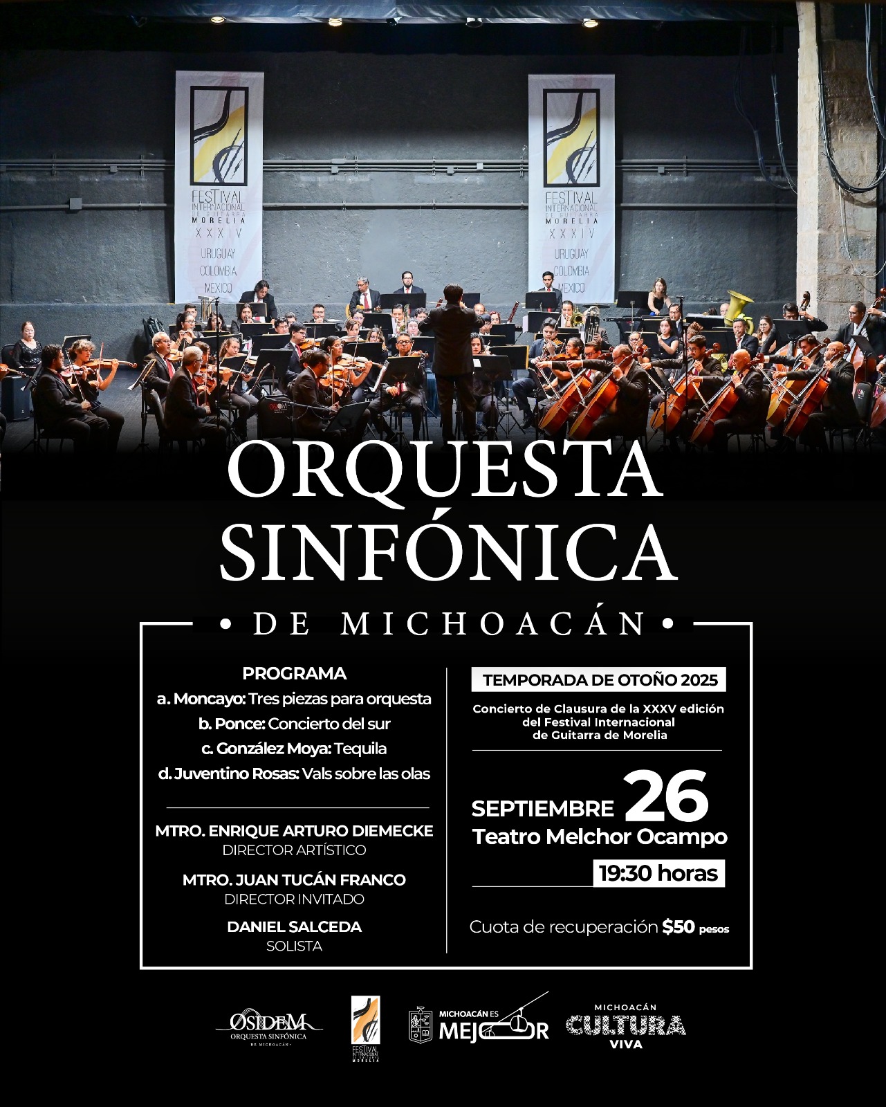Ven al concierto de la Osidem y despide a lo grande el Festival de Guitarra: Secum