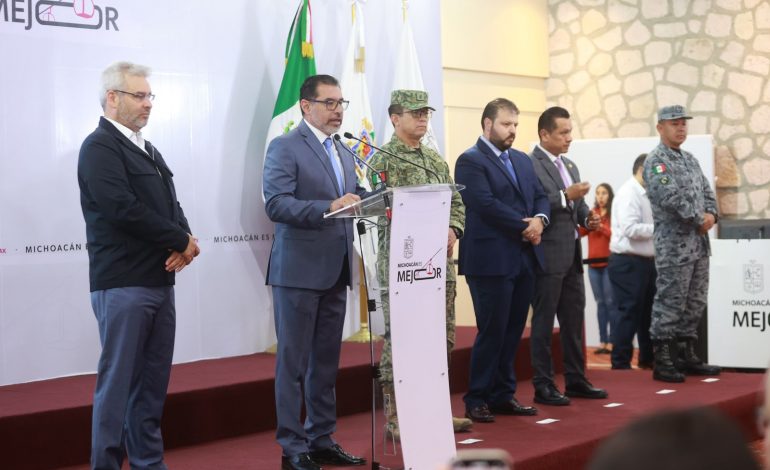Se consolida baja de homicidios dolosos en Michoacán; agosto, segundo mes con menos casos: SSP