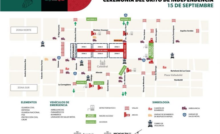 Conoce los accesos y cierres viales para las fiestas patrias en el centro de Morelia: SSP