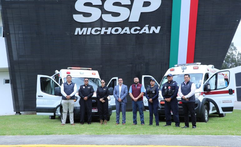 SSP recibe dos nuevas ambulancias para brindar atención de urgencias médicas