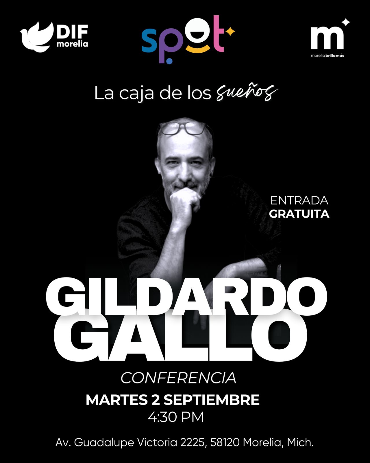 DIF Morelia invita a conferencia gratuita de Gildardo Gallo en el Centro Spot