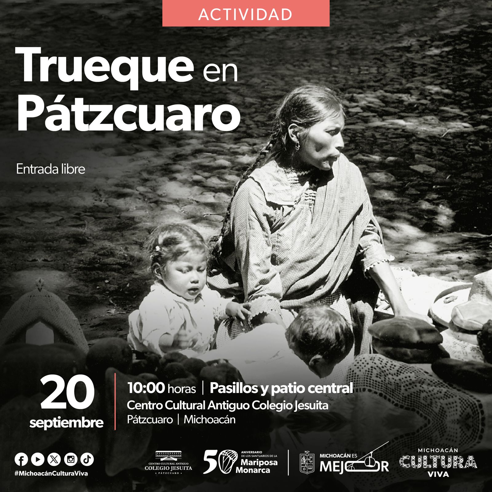 Vive la herencia ancestral del trueque este sábado en el Jesuita de Pátzcuaro: Secum