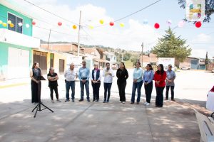 Jeovana Alcántar, inauguró la pavimentación de las Calles Gustavo Díaz Ordaz y Miguel Alemán de la Colonia Mariano Matamoros.
