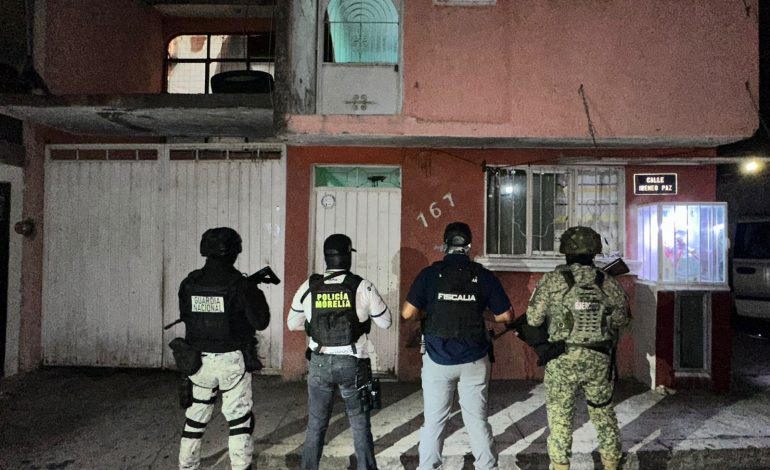 En Morelia y tras cateo, asegura FGE más de 800 dosis de metanfetamina y detiene a una persona