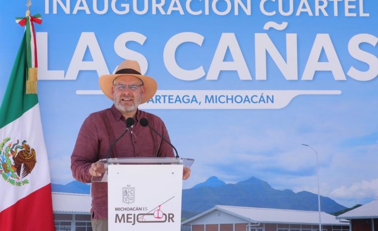 Inaugura Bedolla cuartel de la Guardia Civil en Arteaga; dará más seguridad a la autopista Siglo XXI