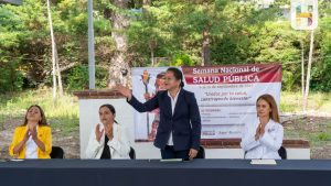 Jeovana Alcántar, inauguró la Semana Nacional de Salud Pública en el CONALEP, Plantel Ciudad Hidalgo.