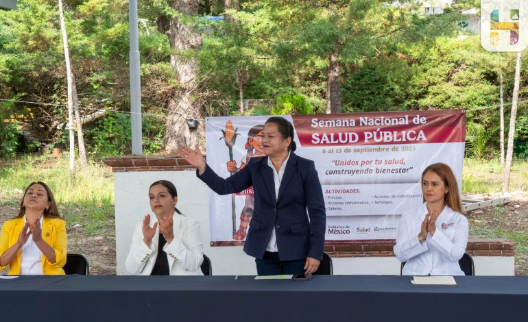 Jeovana Alcántar, inauguró la Semana Nacional de Salud Pública en el CONALEP, Plantel Ciudad Hidalgo.