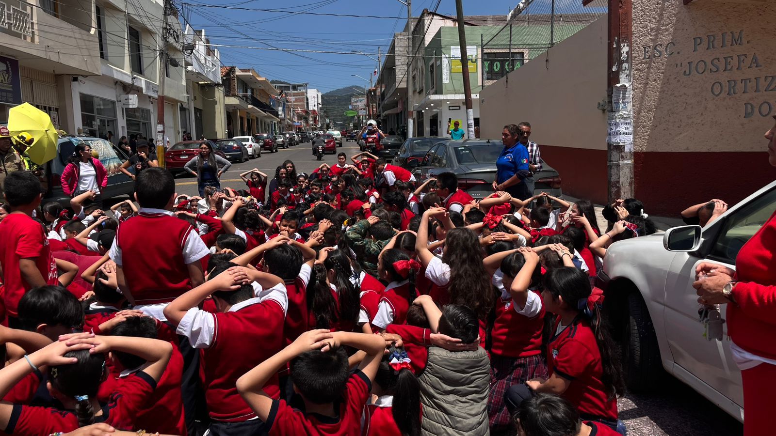 Cd. Hidalgo Responde al Simulacro Nacional con Masiva Participación Escolar.