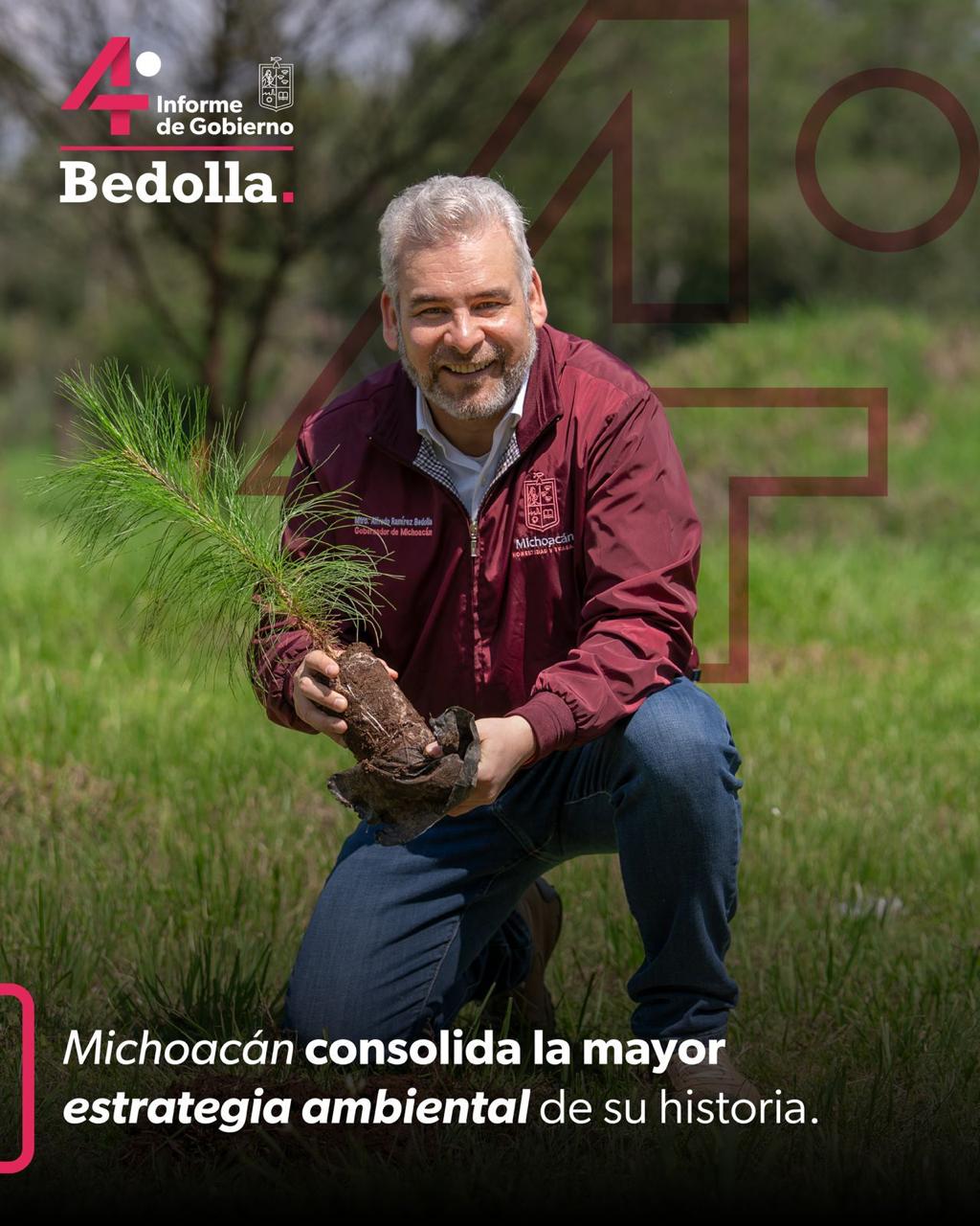 Michoacán, modelo mundial en políticas ambientales: Bedolla