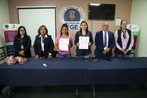 Ratifican FGE Michoacán y CAMIA Cherán convenio de colaboración para fortalecer el acceso a la justicia de mujeres indígenas<br>