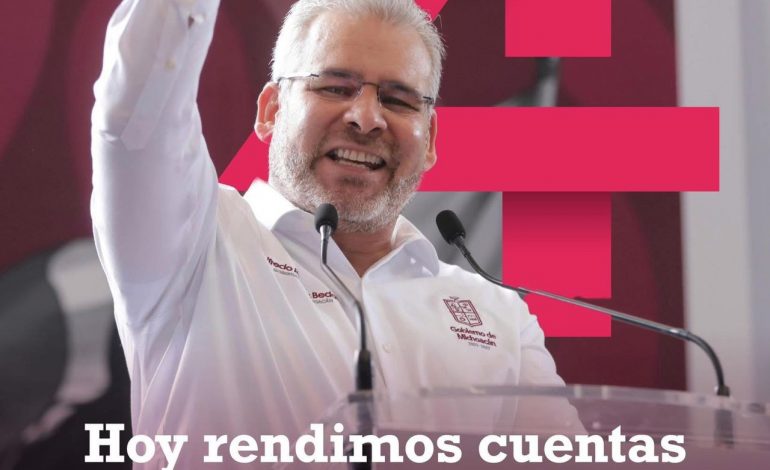 Bedolla rendirá 4.° Informe de Gobierno ante el Congreso; destacará logros en obra pública e infraestructura.