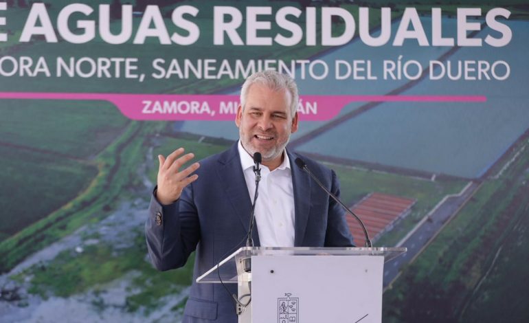 Inaugura Bedolla en Zamora planta tratadora que saneará 100% de aguas negras.
