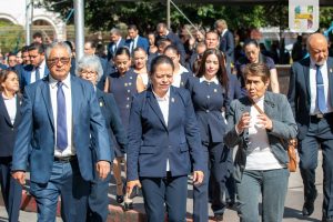 Jeovana Alcántar, encabezó el acto conmemorativo del CCIV Aniversario de la consumación de la Independencia de México.