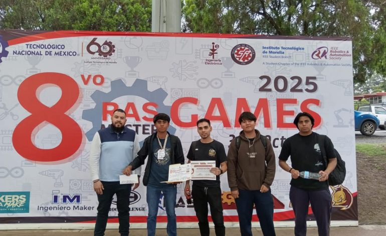 Estudiantes de Cecytem obtienen triunfo en competencia estatal de robótica