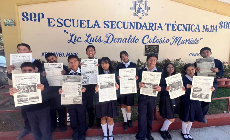 Periódico escolar El Venadito de Atapaneo cumple 10 años de impulsar desarrollo educativo