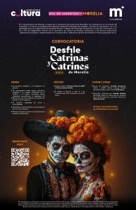 Presenta Gobierno de Morelia convocatoria para Desfile de Catrinas y Catrines