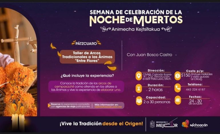 Aprende el arte de crear arcos tradicionales para tu altar de Noche de Muertos: Sectur