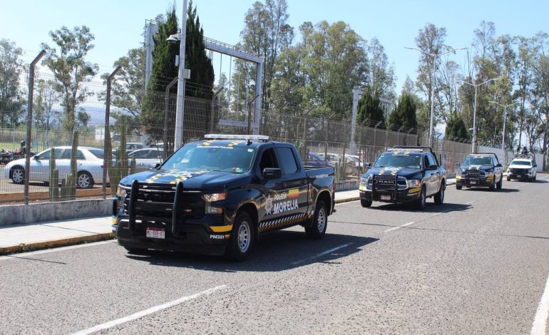 Policía Morelia y Guardia Nacional refuerzan presencia en el corredor Aeropuerto–Morelia
