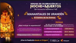 Urandén da inicio a la celebración de Noche de Muertos con la mágica iluminación de sus canales