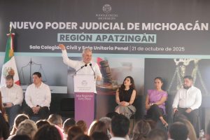 Justicia más cercana en región Apatzingán; inaugura Bedolla salas judiciales