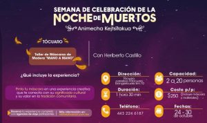 Conviértete en artista por un día con el taller de máscaras de madera en Tócuaro: Sectur