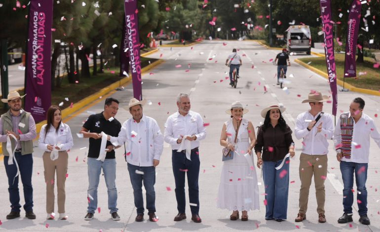 Gladyz Butanda amplía red ciclista en Uruapan.