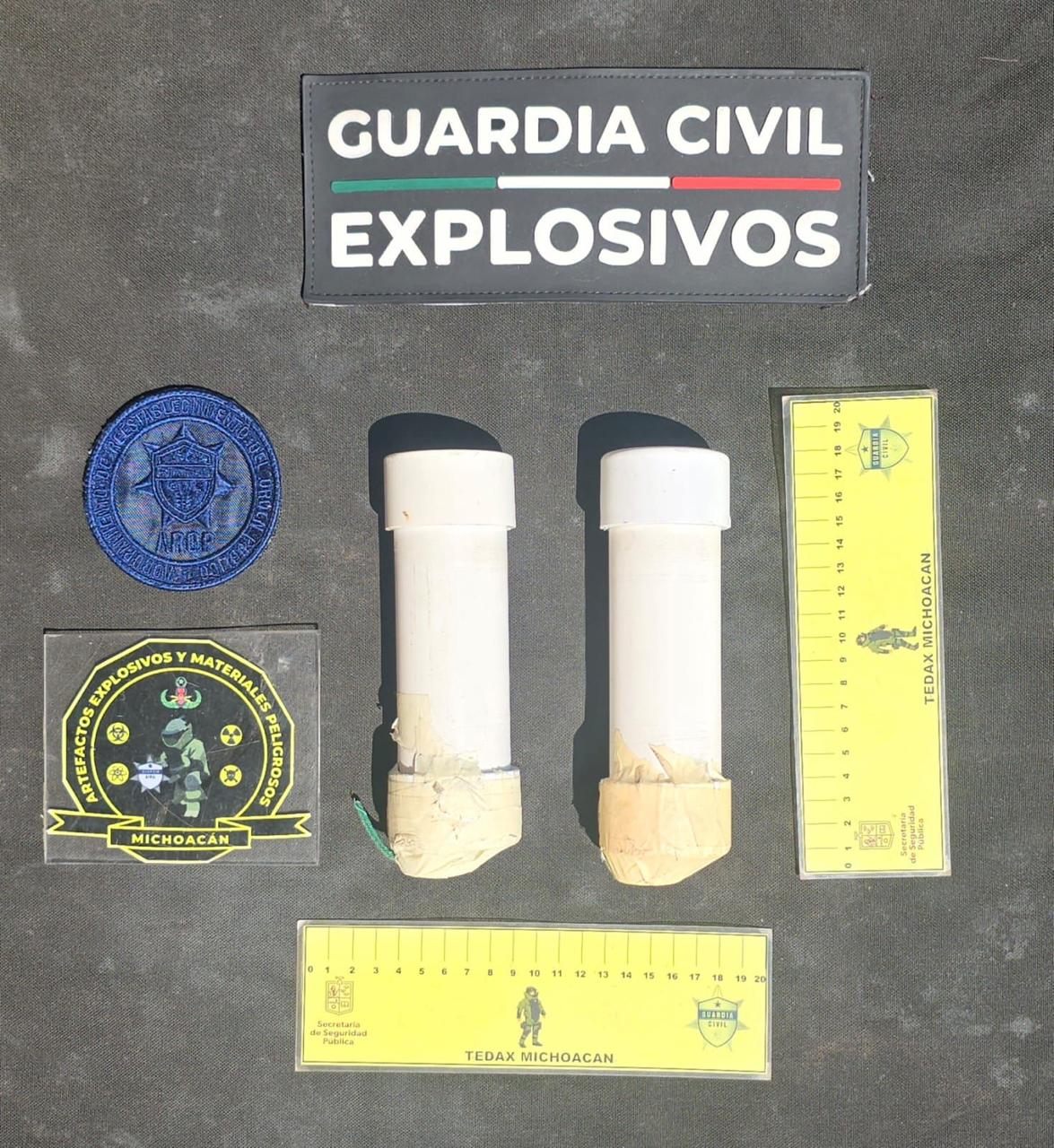 Guardia Civil desactiva 2 explosivos improvisados en manifestación de normalistas.