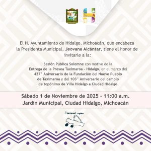 Aniversario Histórico en Ciudad Hidalgo: Cabildo Declara Sesión Solemne para el 1 de Noviembre