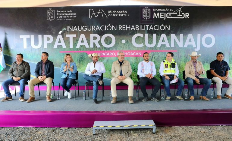 Inaugura Bedolla libramiento Tupátaro-Cuanajo para impulsar el turismo y el comercio artesanal
