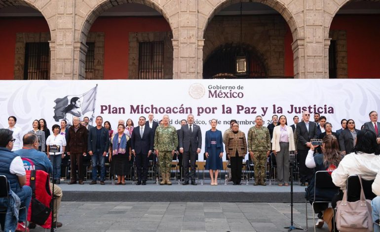 Con Plan Michoacán, la Presidenta inicia la recuperación de nuestro estado: Morón