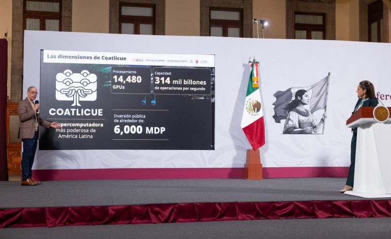 PRESIDENTA CLAUDIA SHEINBAUM PRESENTA “COATLICUE”, LA SUPERCOMPUTADORA DEL PUEBLO DE MÉXICO Y LA MÁS PODEROSA DE AMÉRICA LATINA