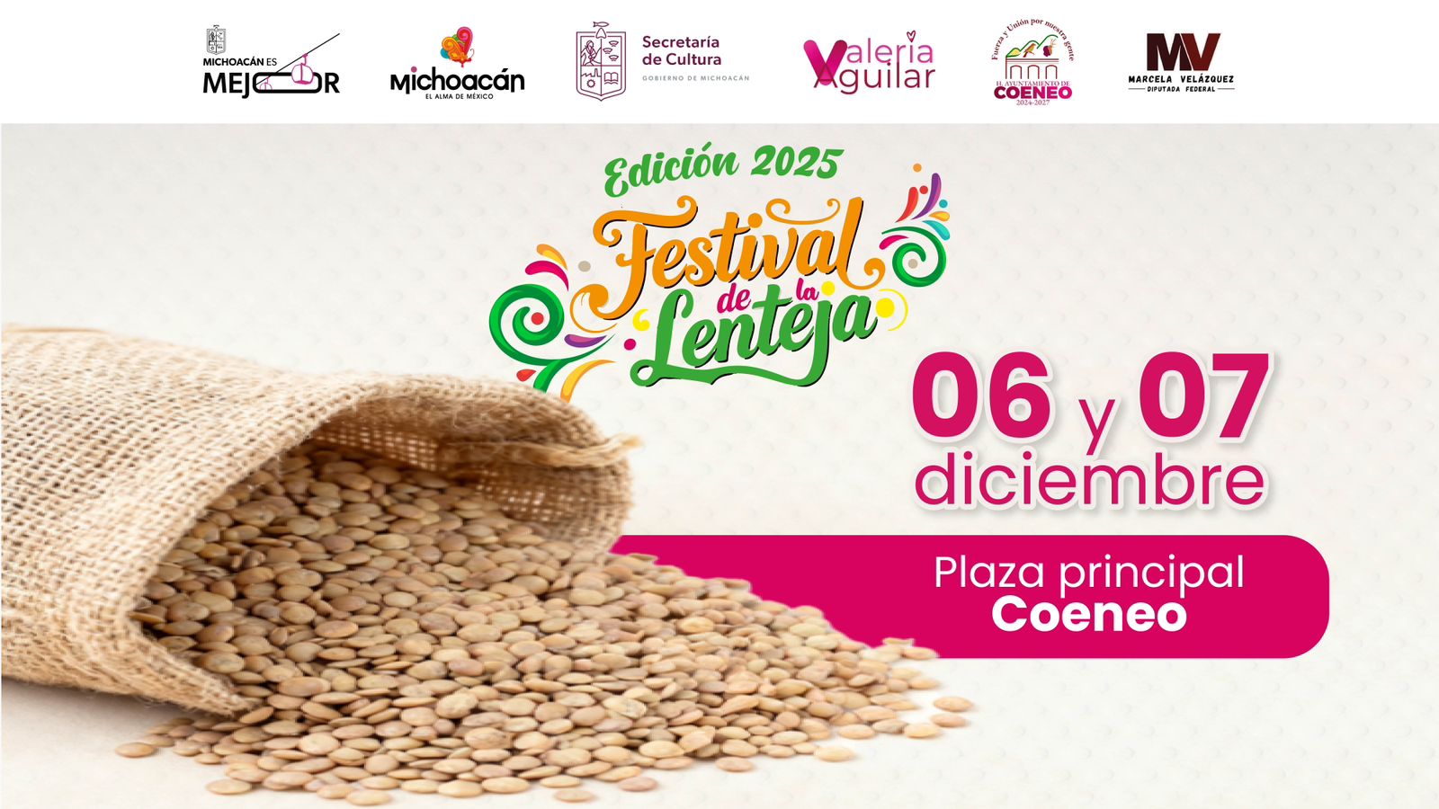 Coeneo listo para la segunda edición del Festival de la Lenteja: Sectur