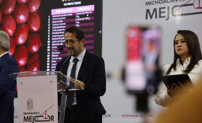 Michoacán mantiene precios competitivos en canasta básica: Sedeco