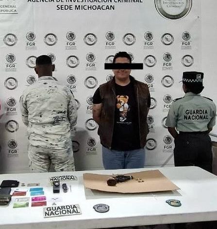FGR OBTIENE SENTENCIA CONDENATORIA CONTRA UNA PERSONA DETENIDA CON UN ARMA DE FUEGO EN PÁTZCUARO, MICHOACÁN