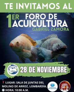 Compesca invita al Primer Foro de Acuicultura en Gabriel Zamora