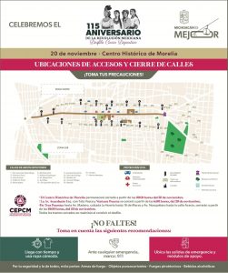Conoce los cierres viales por el desfile del 20 de noviembre en Morelia: SSP