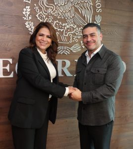 Fabiola Alanís y Omar García Harfuch fortalecen mecanismos de coordinación para el cumplimiento del Plan Michoacán