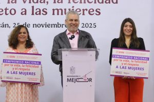 Michoacán se suma al compromiso nacional por el respeto a las mujeres: Bedolla