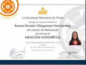 Alumna del Cecytem Guacamayas reconocida en olimpiada nacional de física