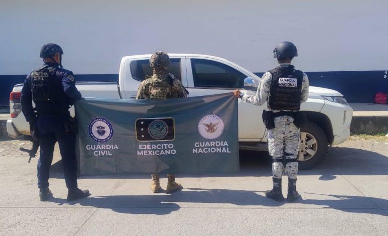 Dentro del Plan Paricutín, SSP y Defensa detienen a 2 en posesión de armas largas en Apatzingán