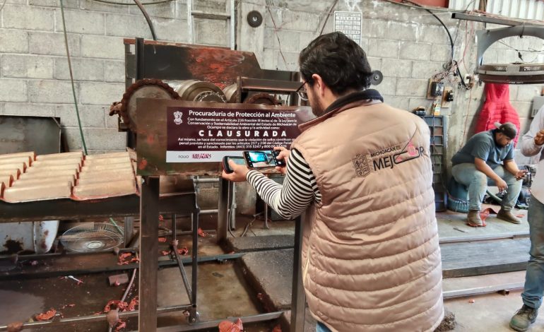 Proam clausura industria en Charo al no contar con autorizaciones ambientales