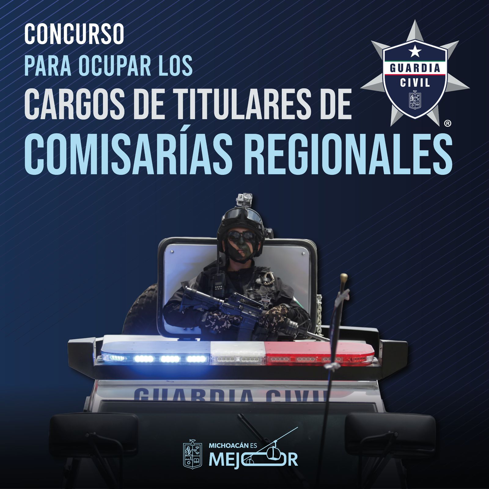 SSP abre convocatoria para concursar por puestos de mando policiales.